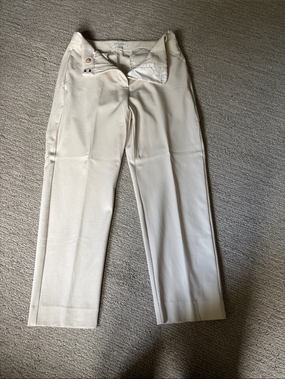 Banana Republic Cream Dress Pants - Slim straight Leg - Picture 3 of 8